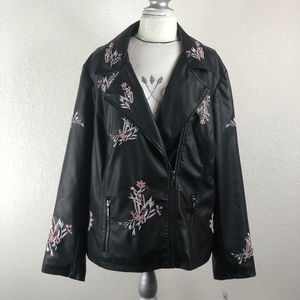 NWT ALFANI Women Faux X3 Leather Motorcycle Jacket